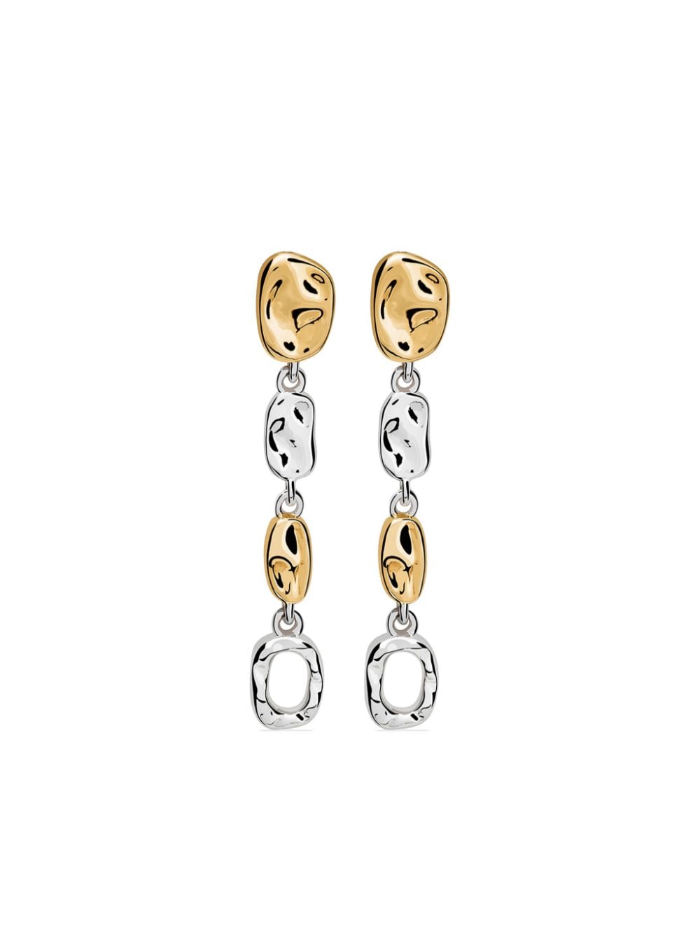 TANE México 1942 Caminos 23kt gold vermeil drop earrings - Silver von TANE México 1942