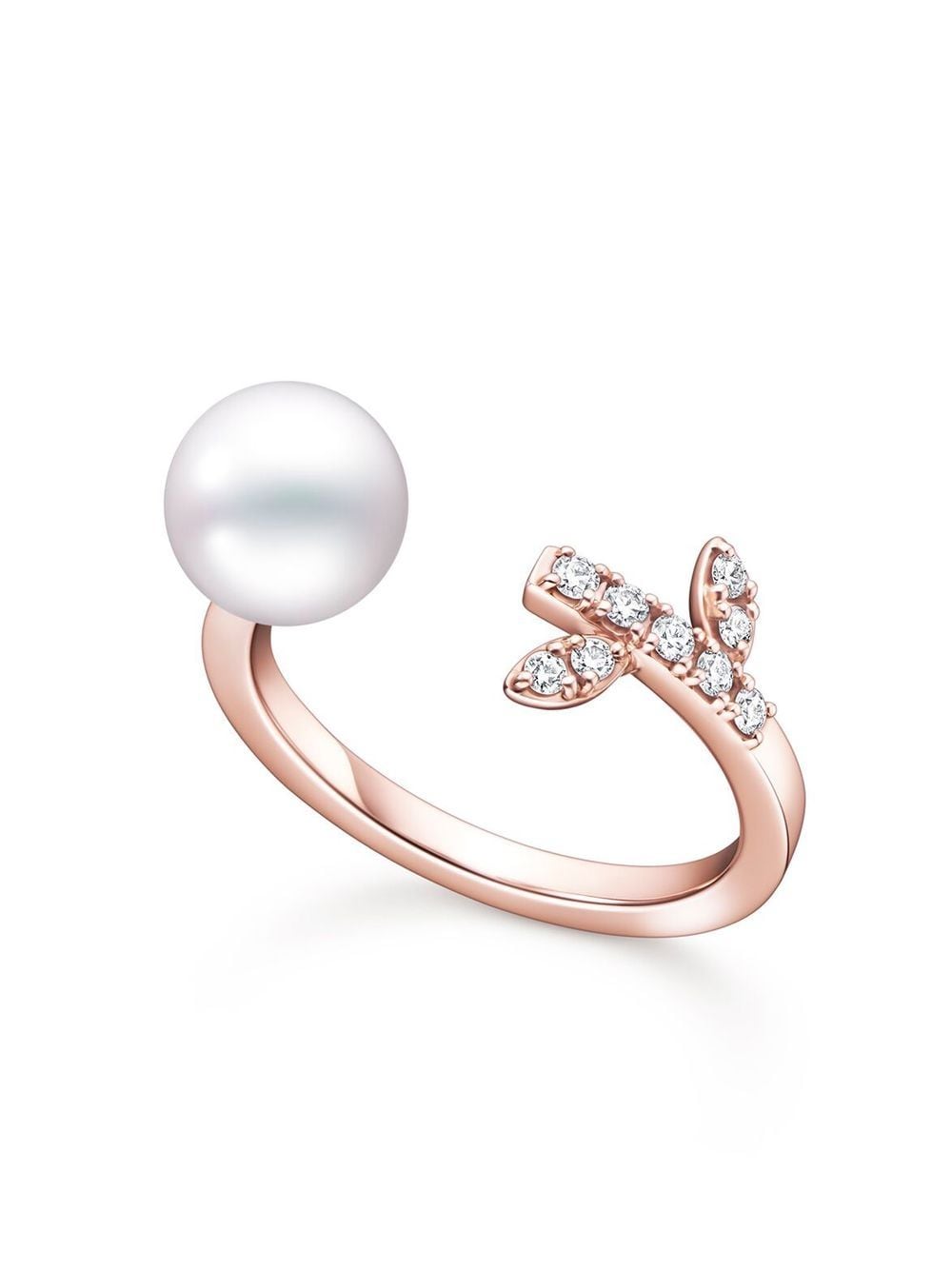 TASAKI 18kt rose gold Kugel Akoya pearl and diamond ring - Pink von TASAKI