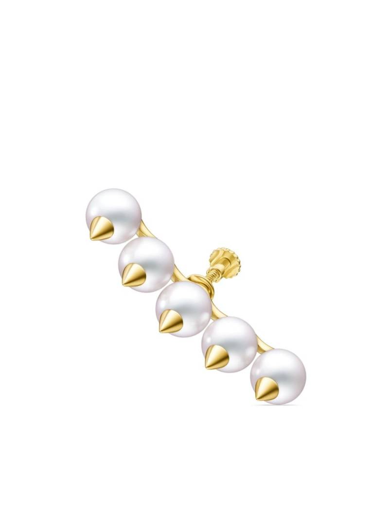 TASAKI 18kt yellow gold Danger pearl climber earring von TASAKI