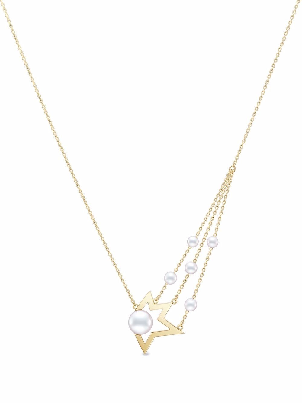 TASAKI 18kt yellow gold Collection Line Comet Plus pearl necklace von TASAKI