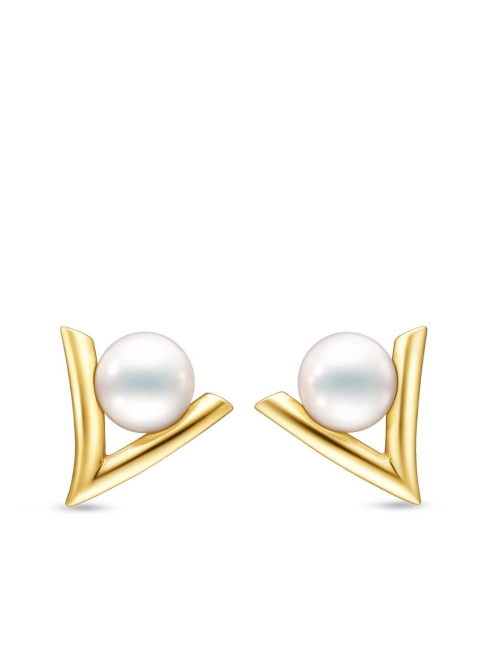 TASAKI 18kt yellow gold Danger Claw pearl earrings von TASAKI