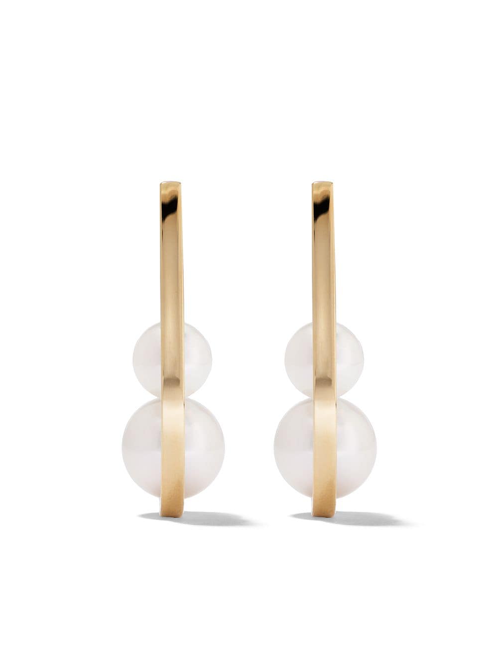 TASAKI 18kt yellow gold Collection Line Kinetic pearl earrings von TASAKI