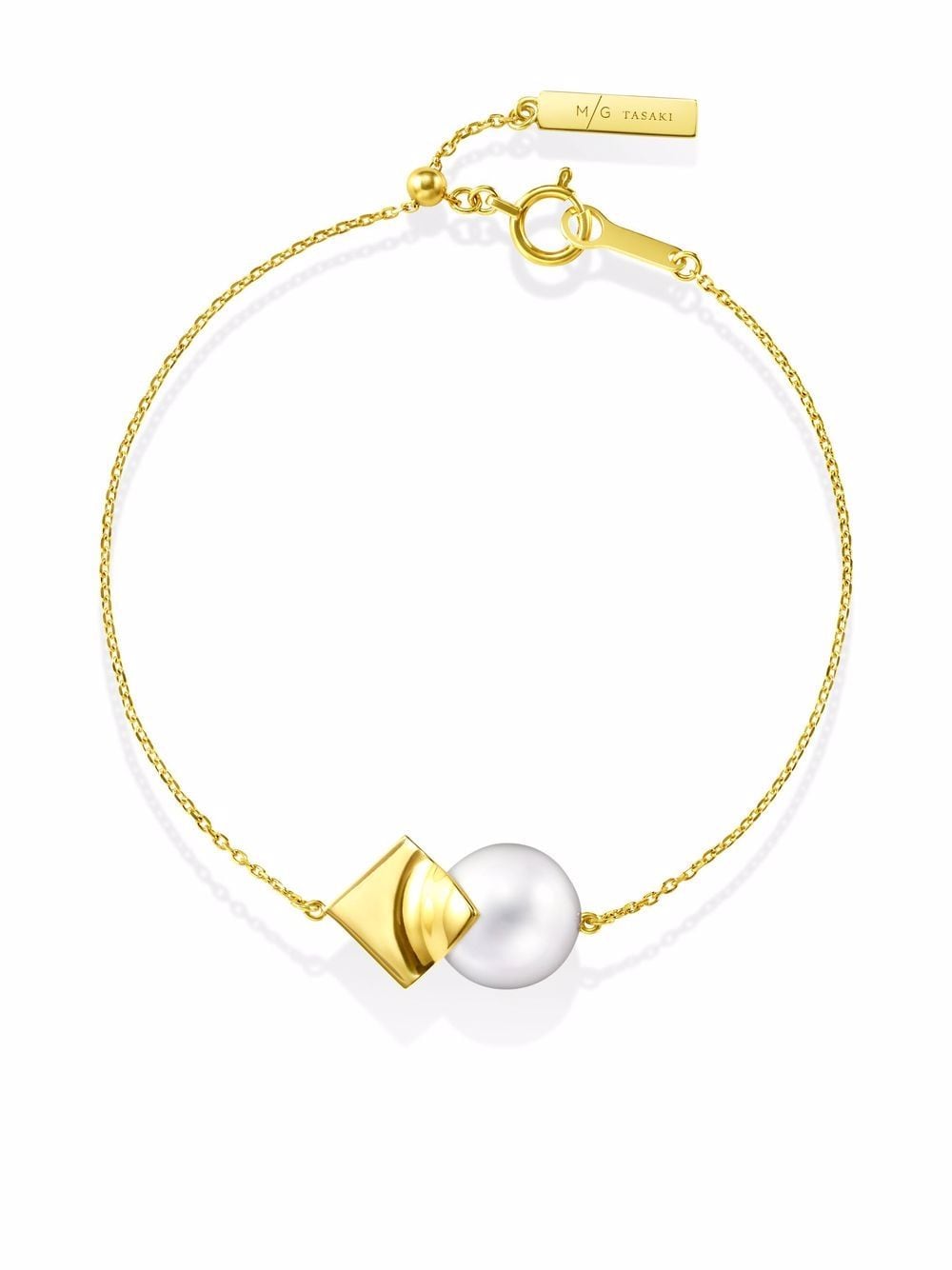 TASAKI 18kt yellow gold M/G TASAKI SQUARE LEAF pearl bracelet von TASAKI