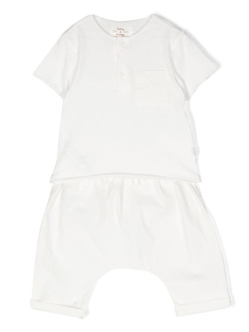TEDDY & MINOU drop-crotch drawstring trousers - White von TEDDY & MINOU