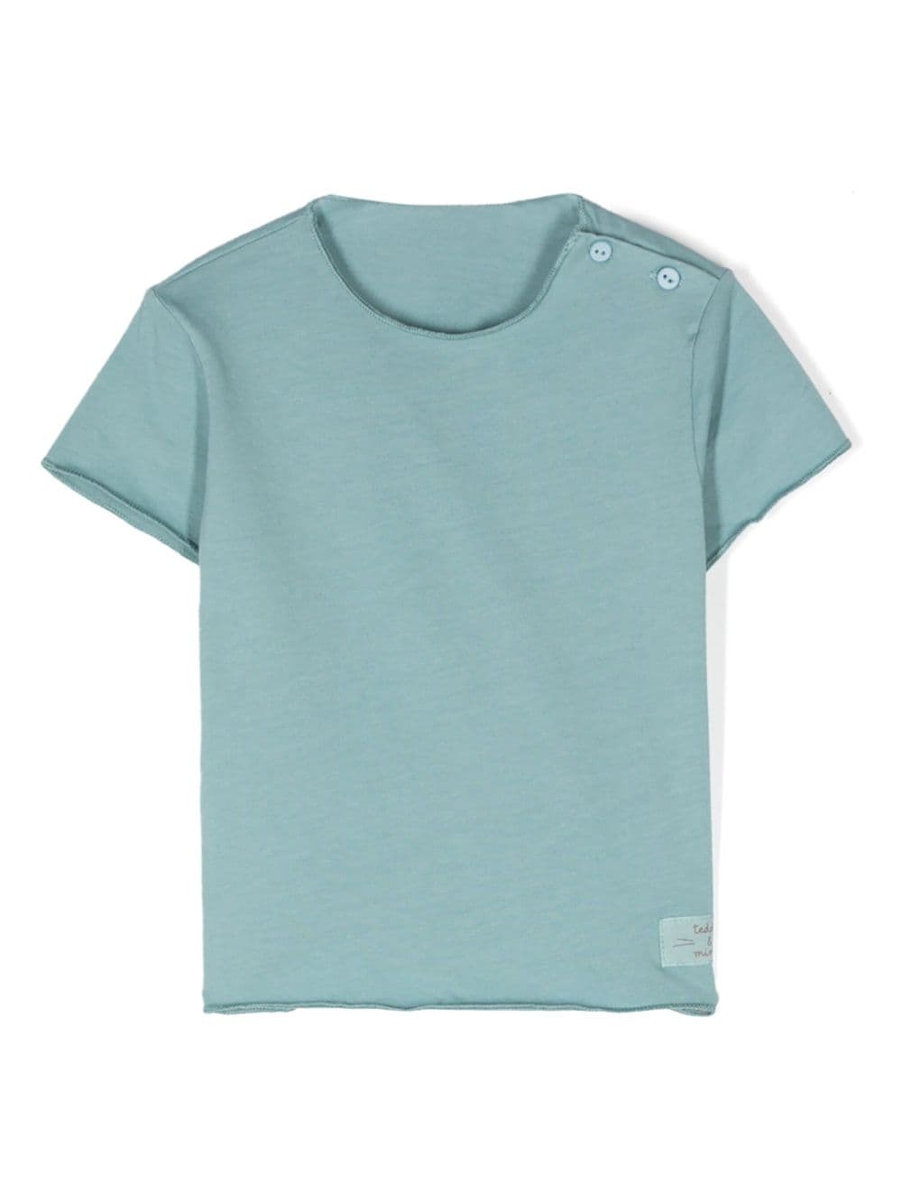 TEDDY & MINOU logo-patch cotton T-shirt - Green von TEDDY & MINOU