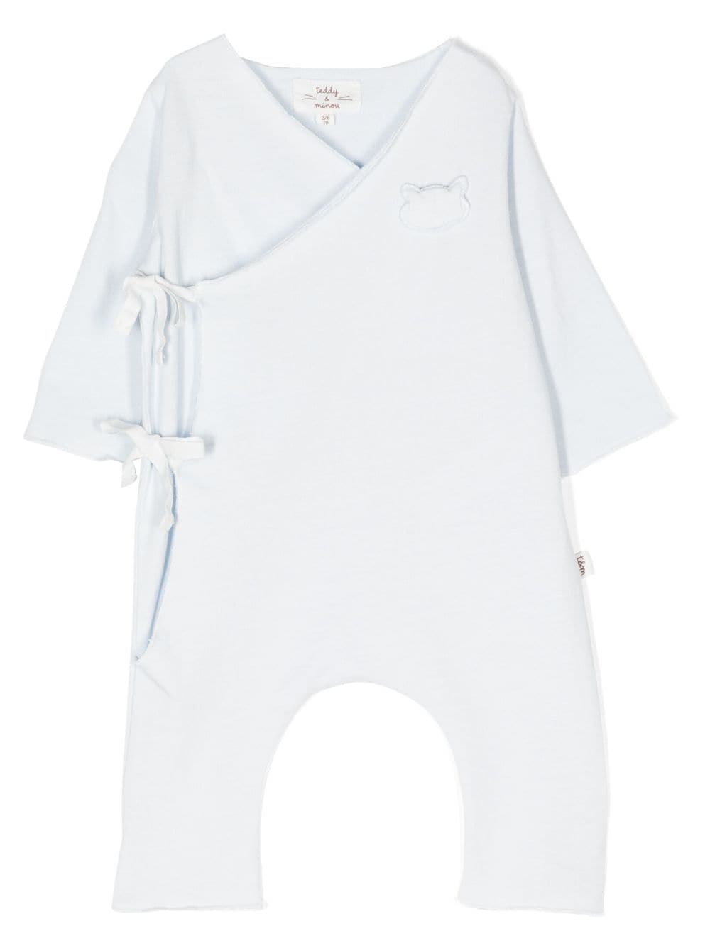 TEDDY & MINOU logo-patch cotton romper - Blue von TEDDY & MINOU