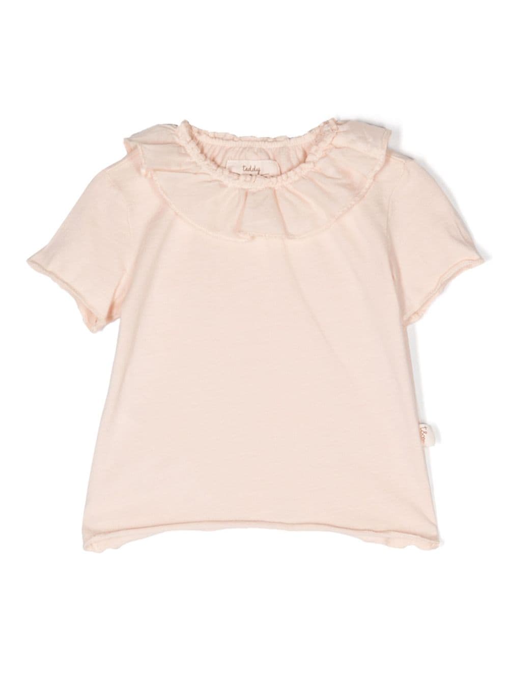 TEDDY & MINOU ruffle-trim cotton T-Shirt - Pink von TEDDY & MINOU