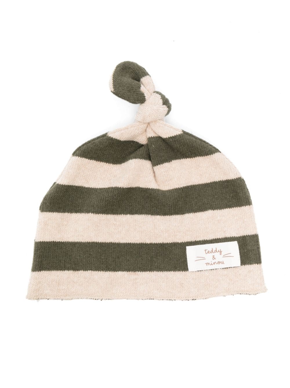 TEDDY & MINOU striped knitted beanie - Green von TEDDY & MINOU