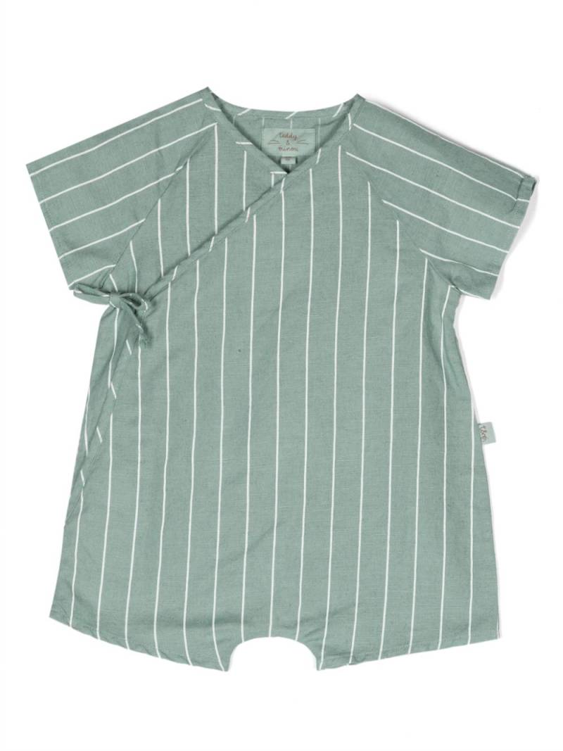 TEDDY & MINOU striped linen blend shorties - Green von TEDDY & MINOU