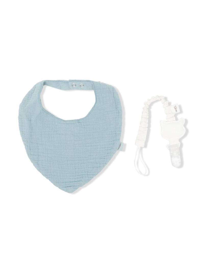 TEDDY & MINOU textured bib set - Blue von TEDDY & MINOU