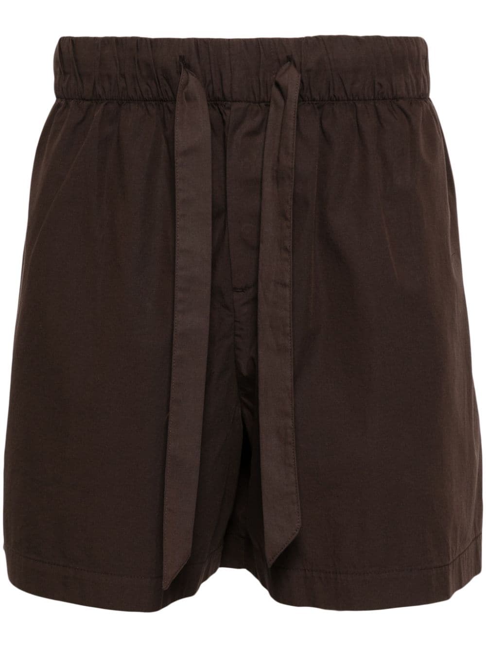 TEKLA Pyjamas poplin shorts - Brown von TEKLA