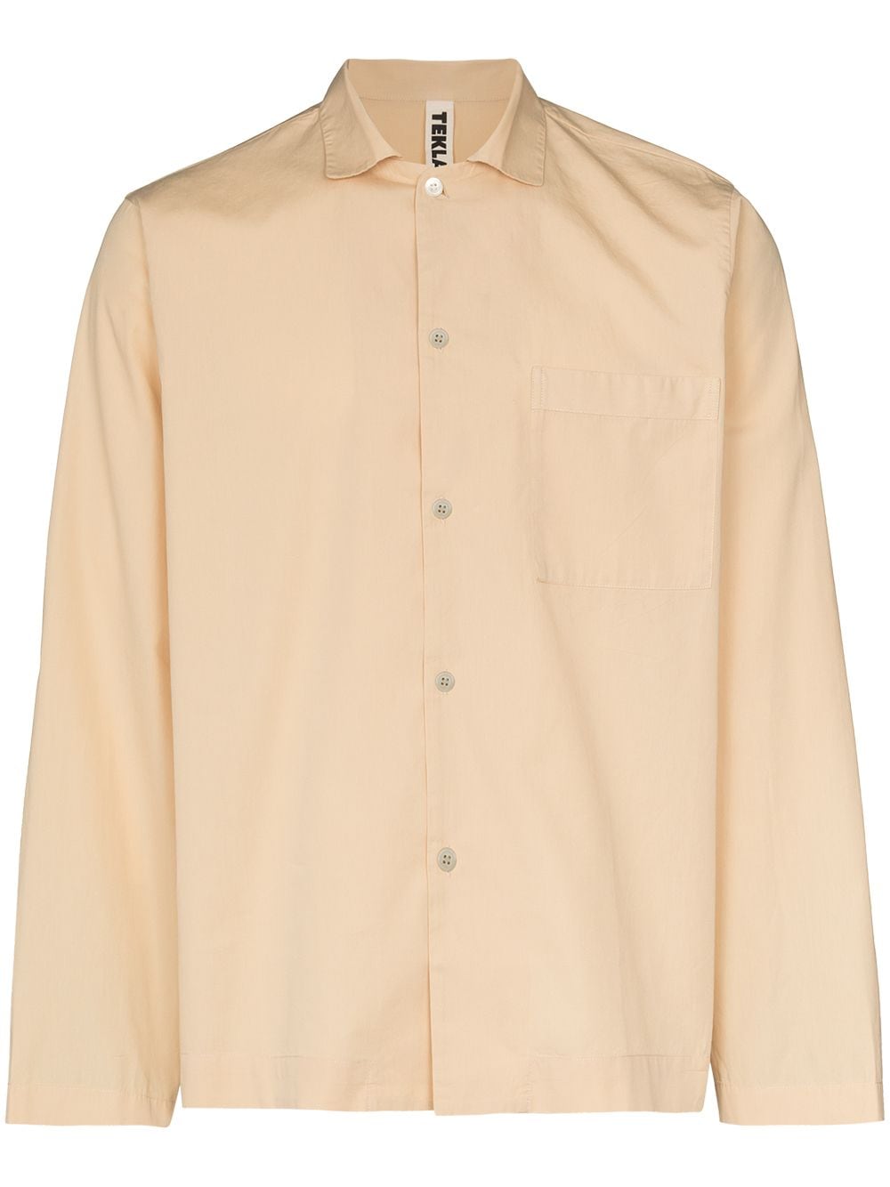 TEKLA buttoned poplin pajama shirt - Neutrals von TEKLA