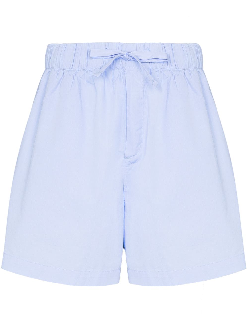 TEKLA drawstring organic cotton pajama shorts - Blue von TEKLA