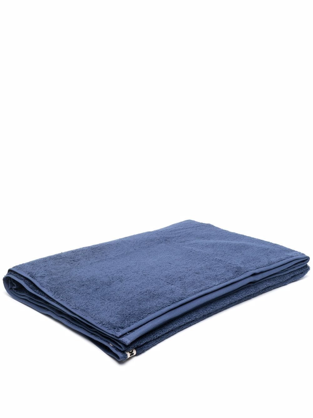 TEKLA logo patch organic cotton towel - Blue von TEKLA