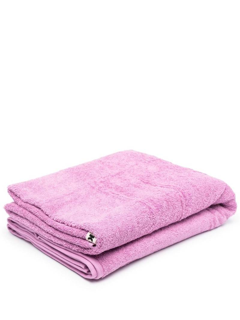 TEKLA logo-patch organic cotton towel - Pink von TEKLA