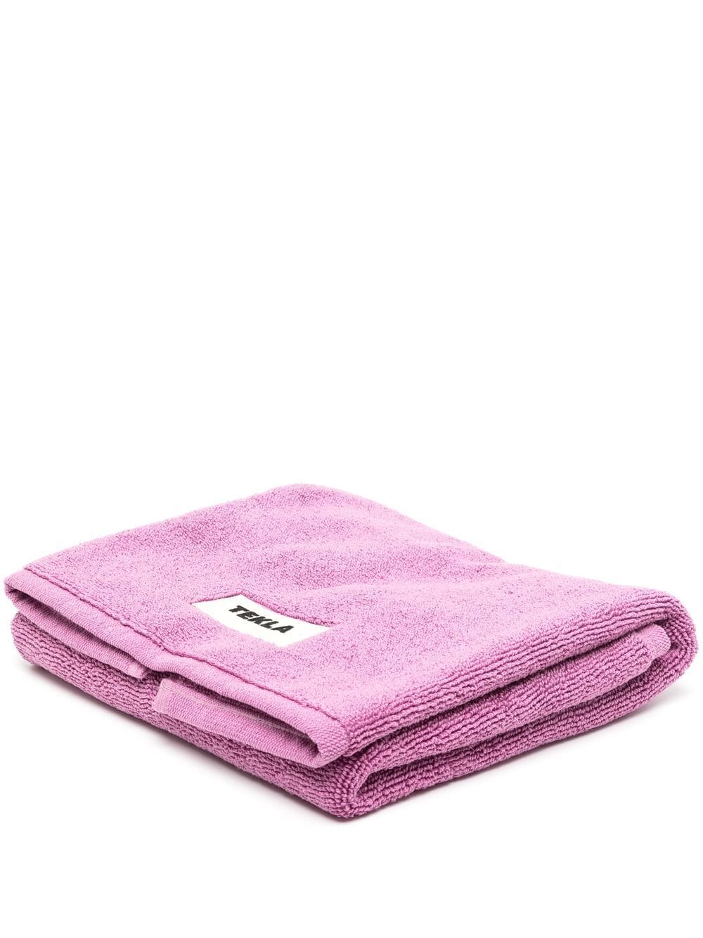 TEKLA logo-patch terry-cloth towel - Purple von TEKLA