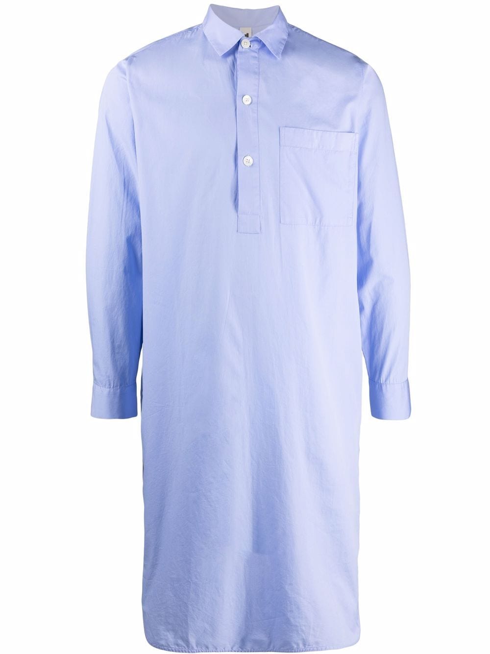 TEKLA organic cotton pyjamas shirt - Blue von TEKLA