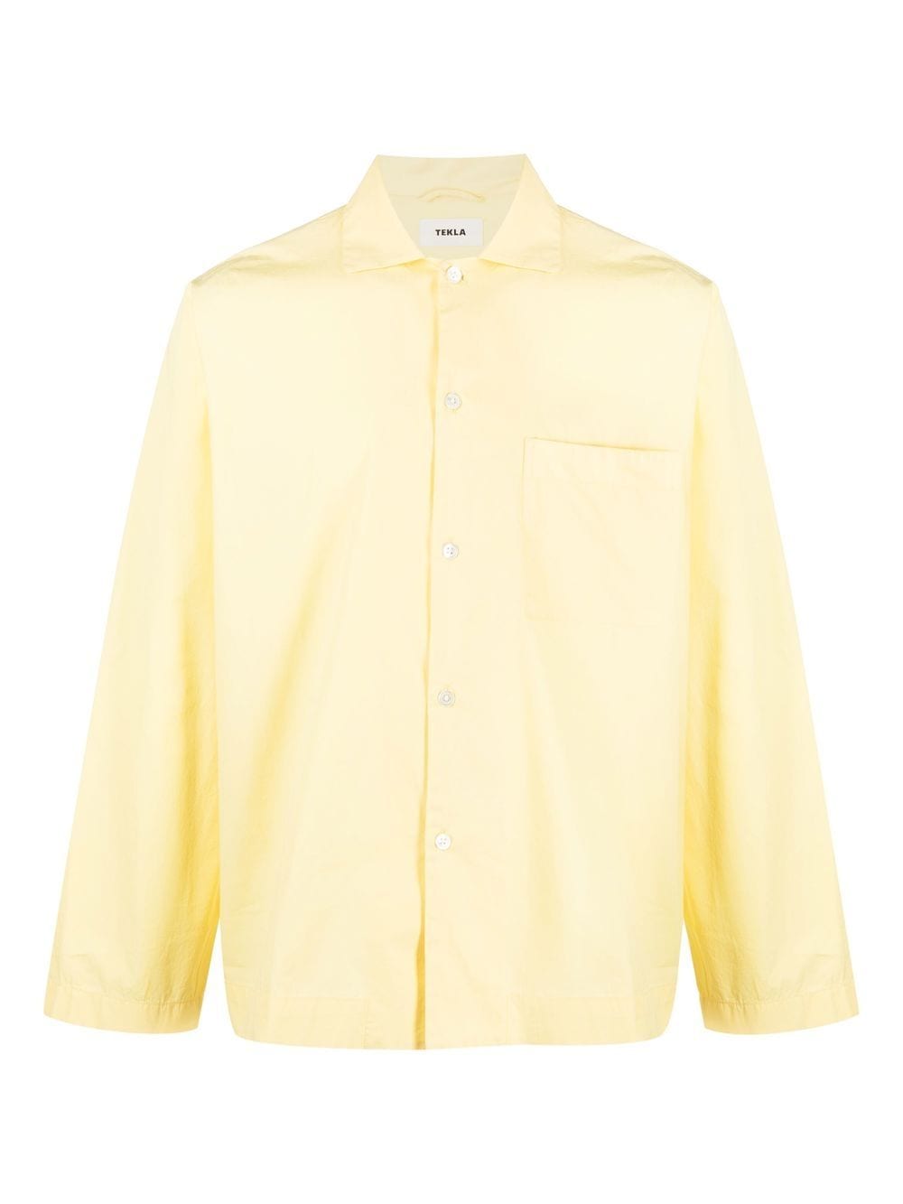 TEKLA poplin pajama shirt - Yellow von TEKLA