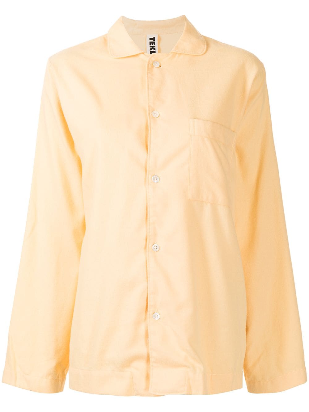 TEKLA poplin pajama shirt - Yellow von TEKLA