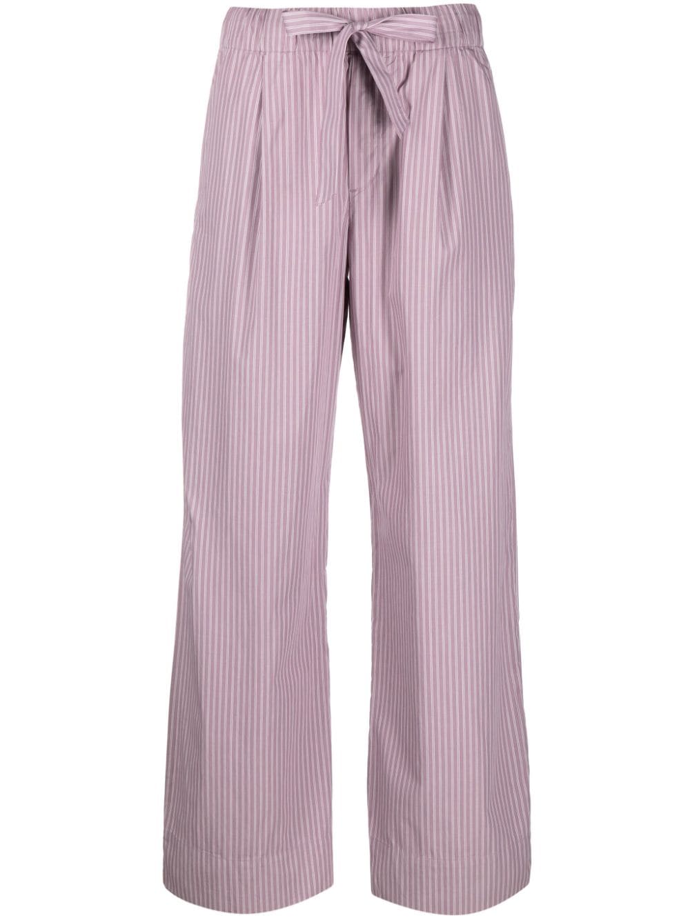 TEKLA straight-leg cotton pajama trousers - Purple von TEKLA
