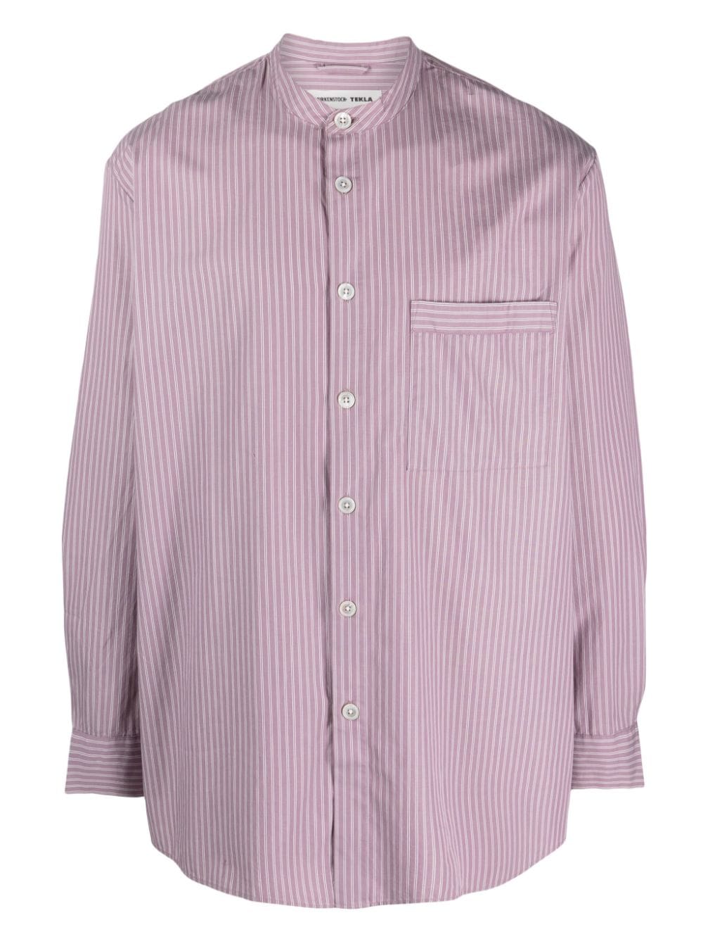 TEKLA x Birkenstock pinstripe pyjama shirt - Purple von TEKLA