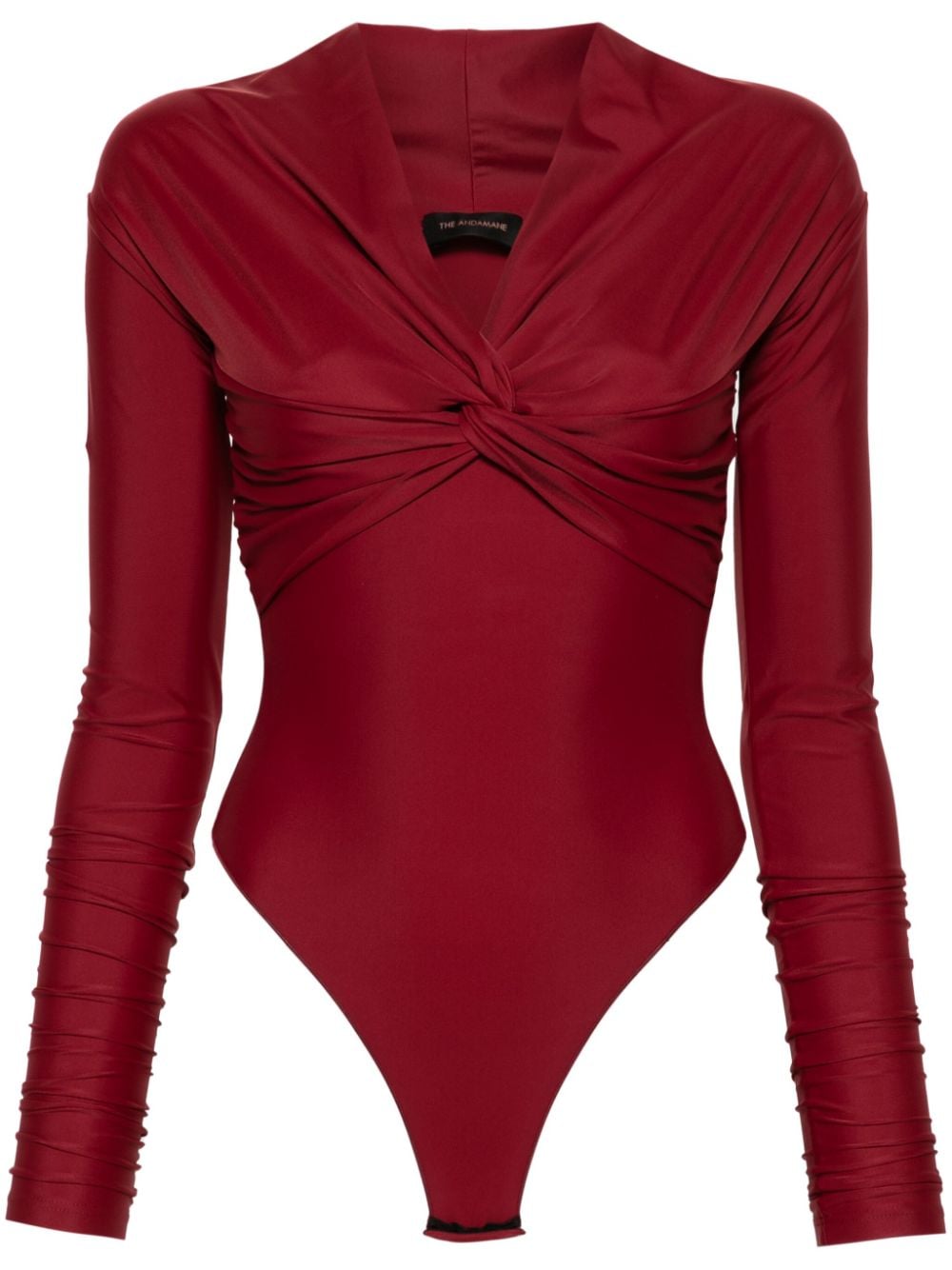 THE ANDAMANE Kendall off-shoulder bodysuit - Red von THE ANDAMANE