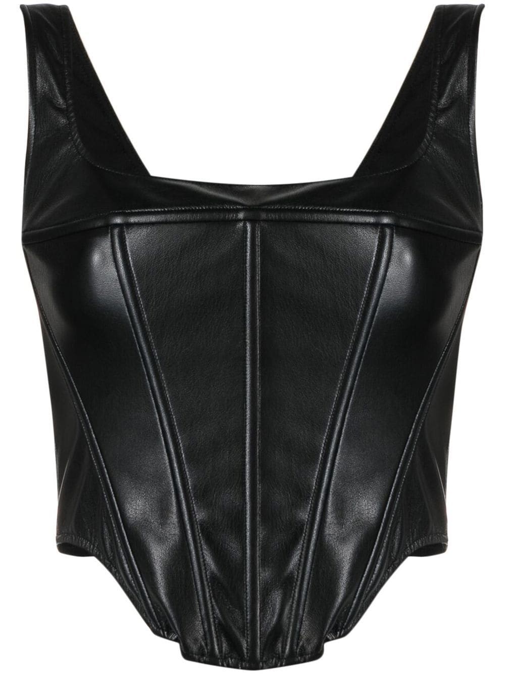 THE ANDAMANE Larissa corset-style top - Black von THE ANDAMANE