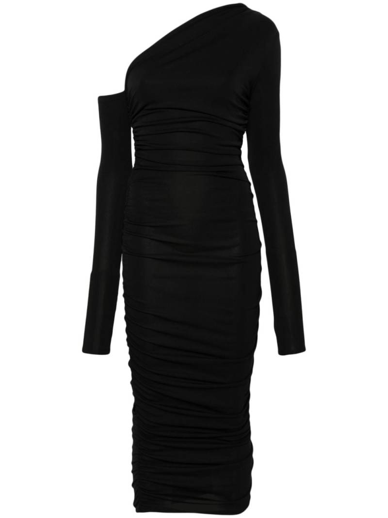 THE ANDAMANE Olimpia one-shoulder mini dress - Black von THE ANDAMANE