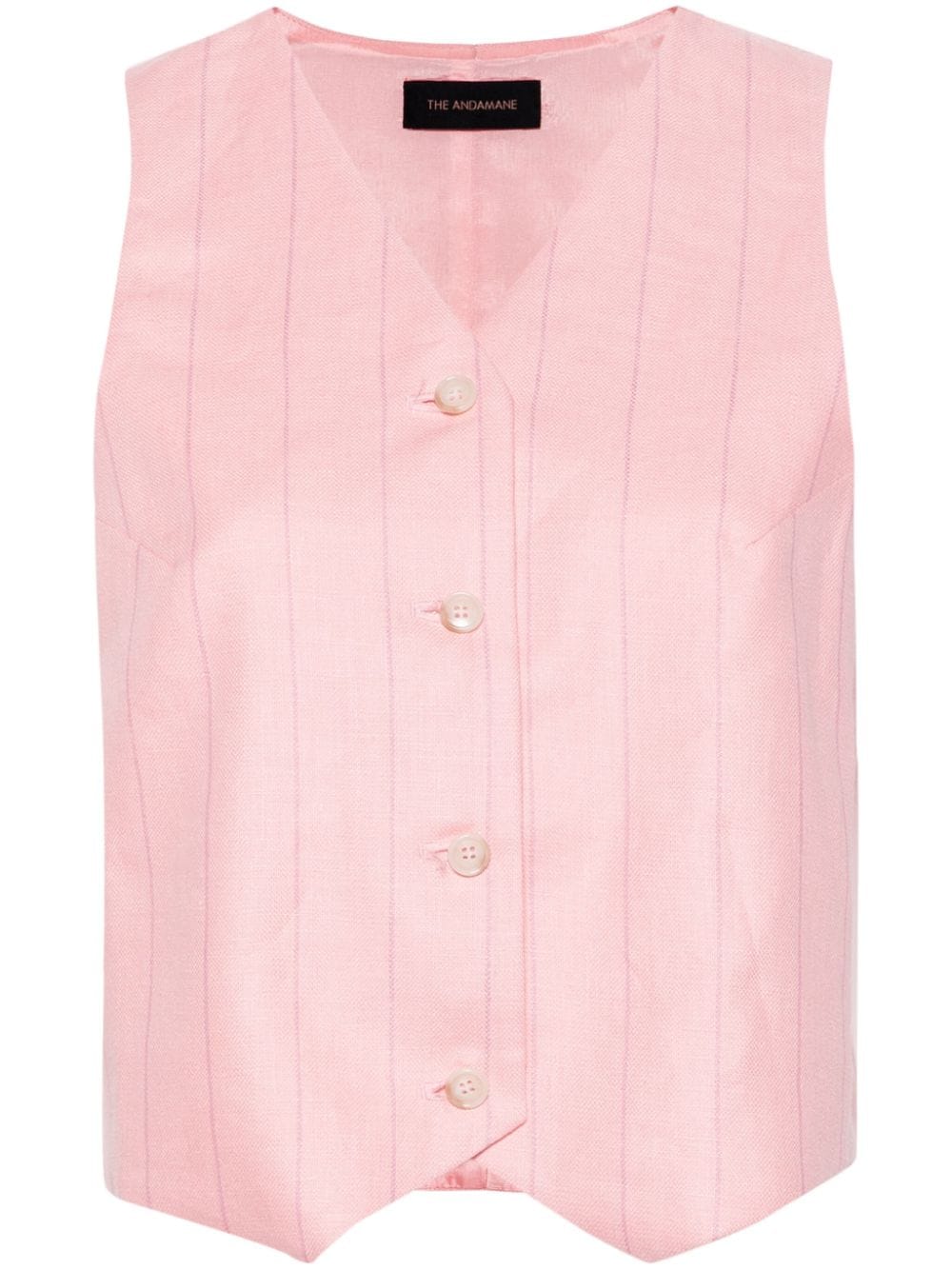 THE ANDAMANE Pauline pinstripe vest - Pink von THE ANDAMANE