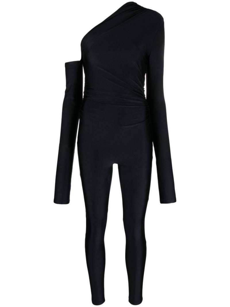 THE ANDAMANE asymmetric off-shoulder jumpsuit - Black von THE ANDAMANE