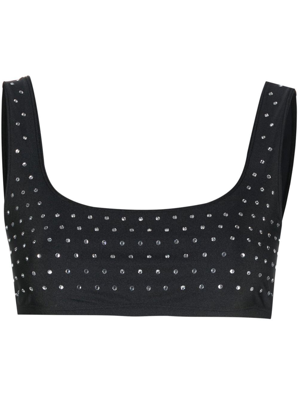 THE ANDAMANE crystal-embellished sports bra - Black von THE ANDAMANE