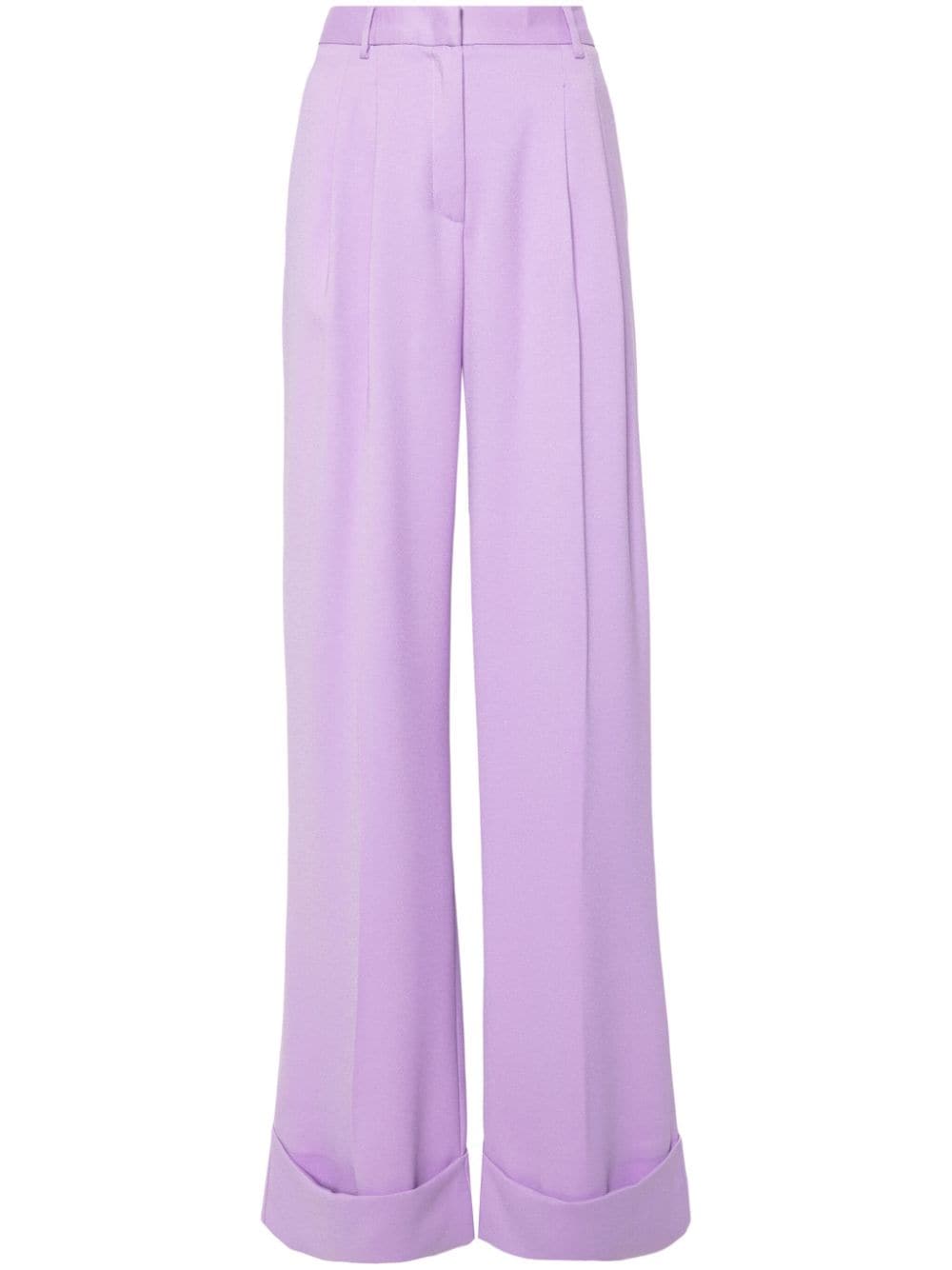 THE ANDAMANE high-waist palazzo crepe trousers - Purple von THE ANDAMANE