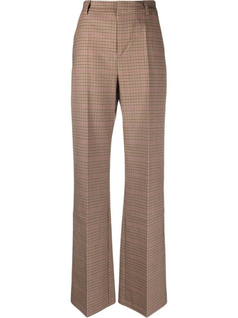 THE ANDAMANE high-waisted checked trousers - Brown von THE ANDAMANE