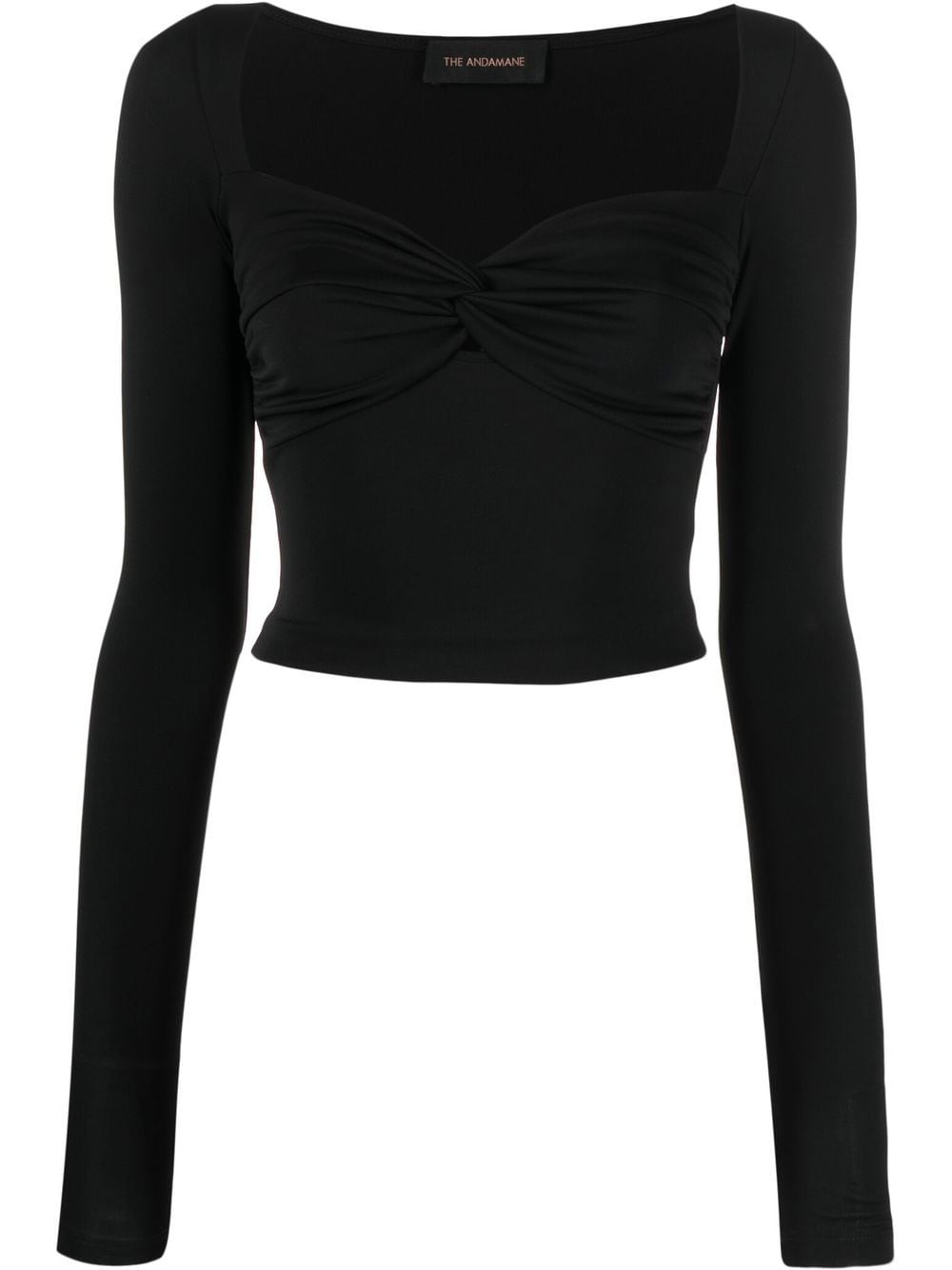THE ANDAMANE knot-detail long-sleeved top - Black von THE ANDAMANE