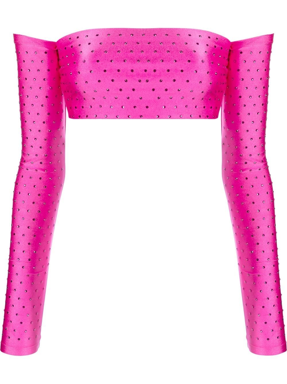 THE ANDAMANE rhinestone-embellished cropped top - Pink von THE ANDAMANE