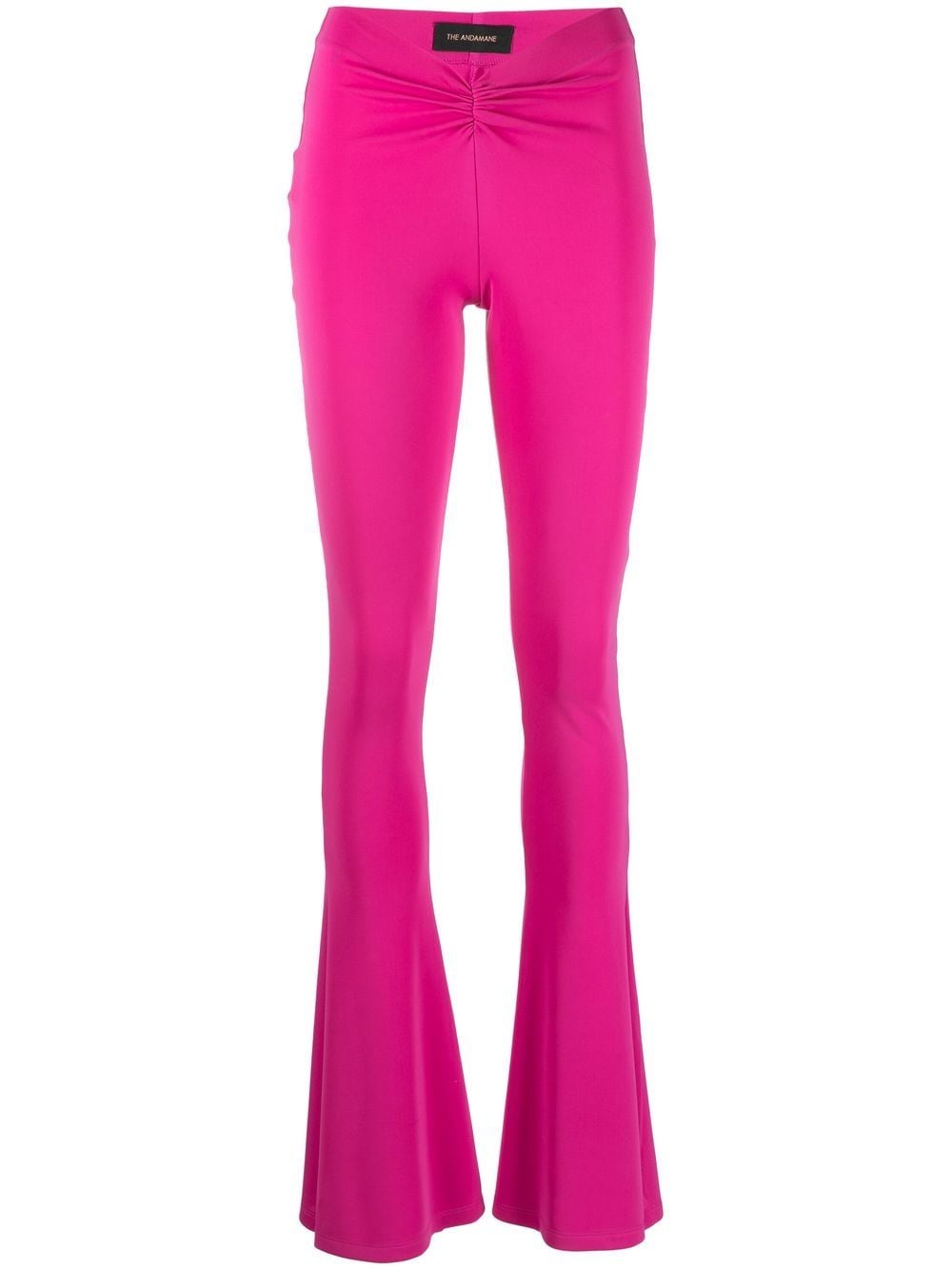 THE ANDAMANE ruched-detail flared trousers - Pink von THE ANDAMANE