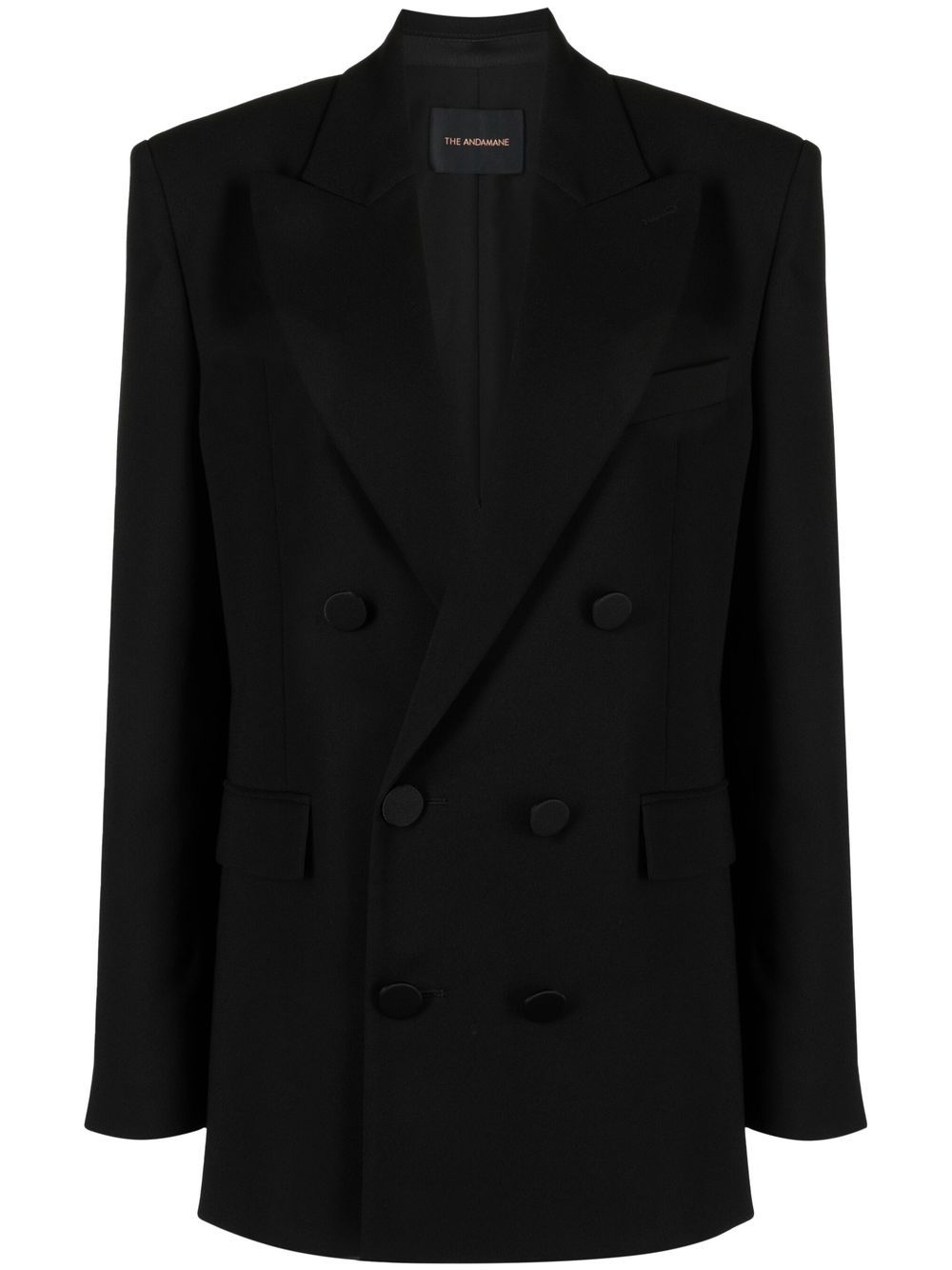 THE ANDAMANE tailored double-breasted blazer - Black von THE ANDAMANE