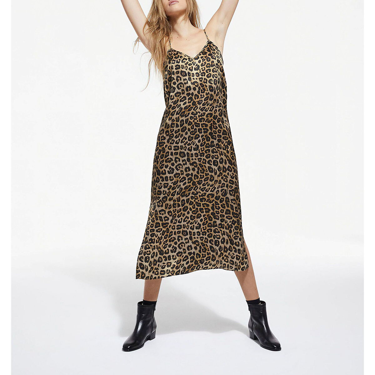 Gerades Seidenkleid mit Animal-Print von THE KOOPLES