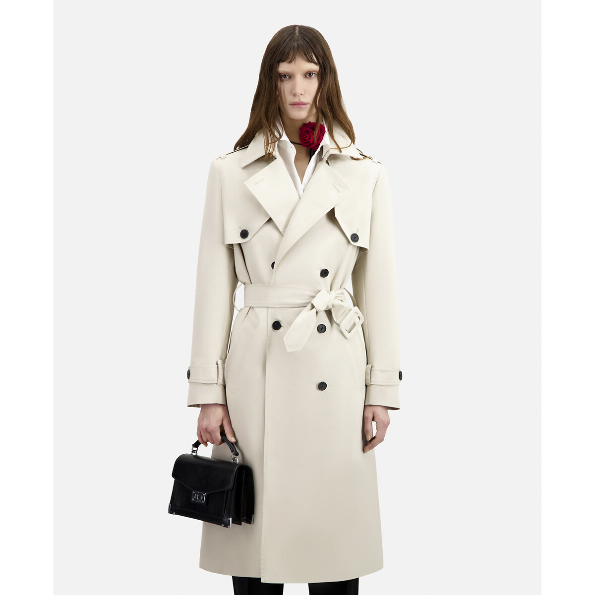 Langer Trenchcoat, zweireihiger Knopfverschluss von THE KOOPLES