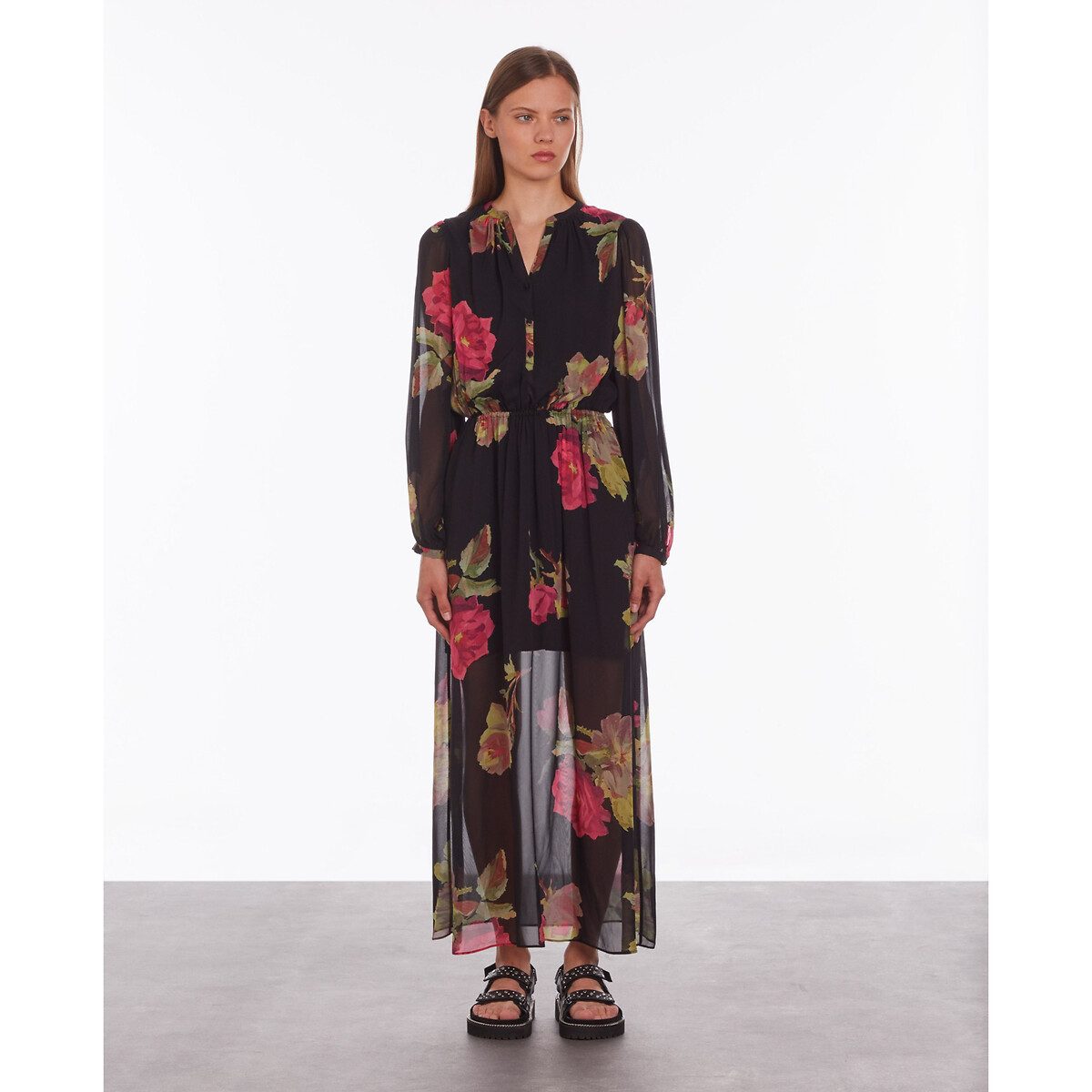 Maxikleid aus Voile, floral gemustert von THE KOOPLES