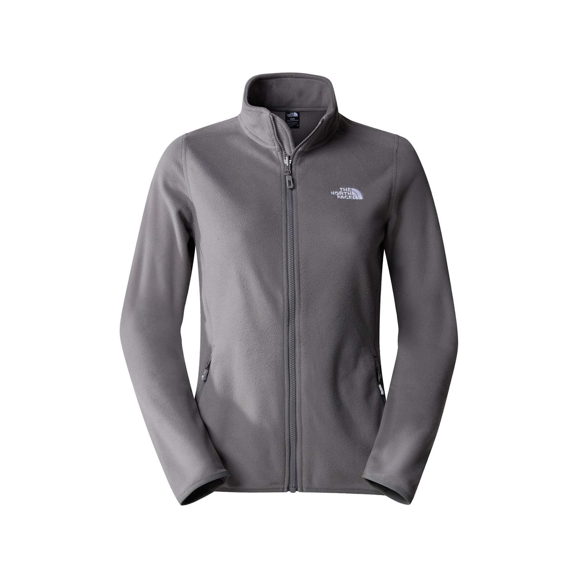 Fleecejacke Ohne Kapuze Damen Dunkelgrau M von THE NORTH FACE