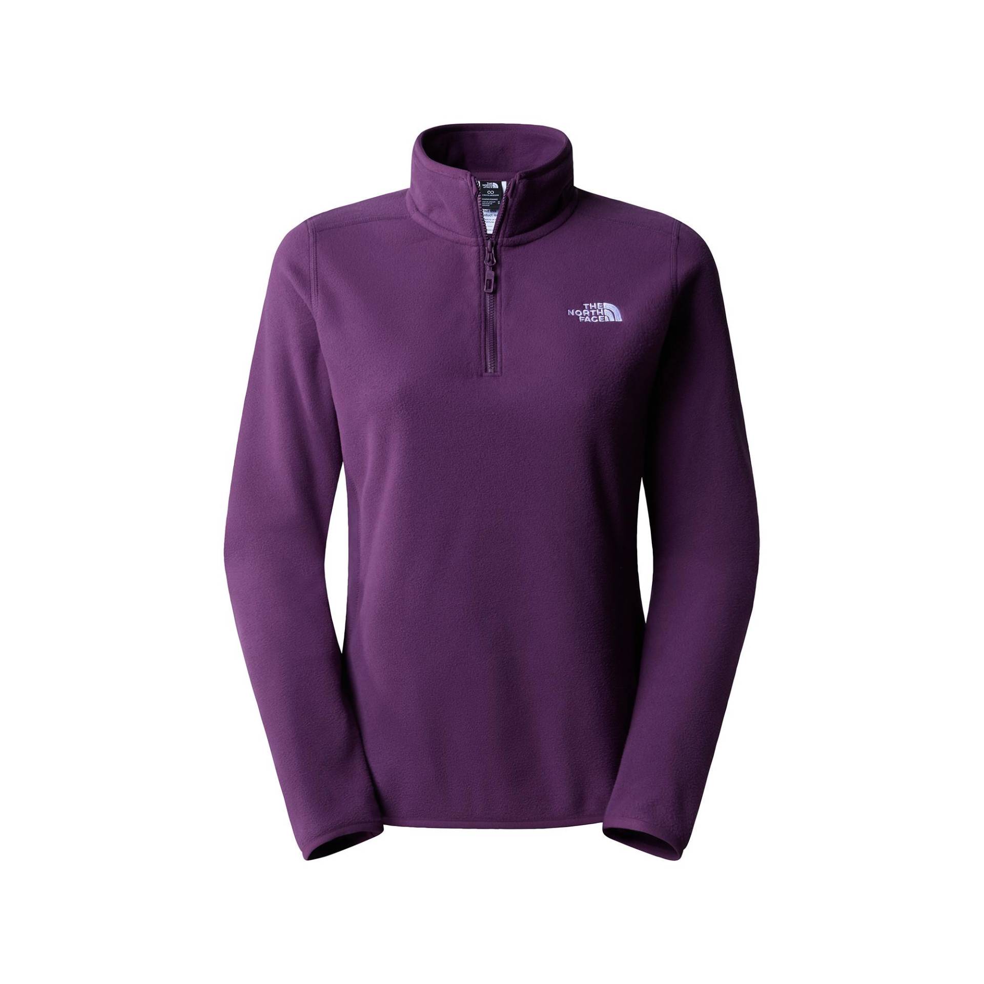 Fleecepullover, Half-zip Damen Violett L von THE NORTH FACE