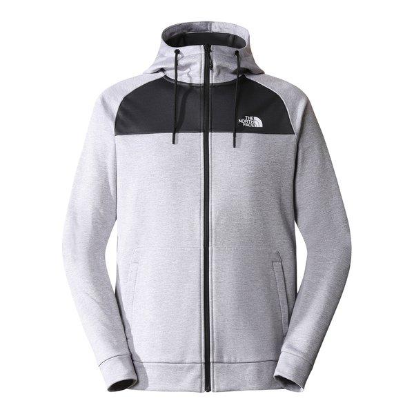 Fleecejacke Mit Kapuze Herren Grau Melange XL von THE NORTH FACE