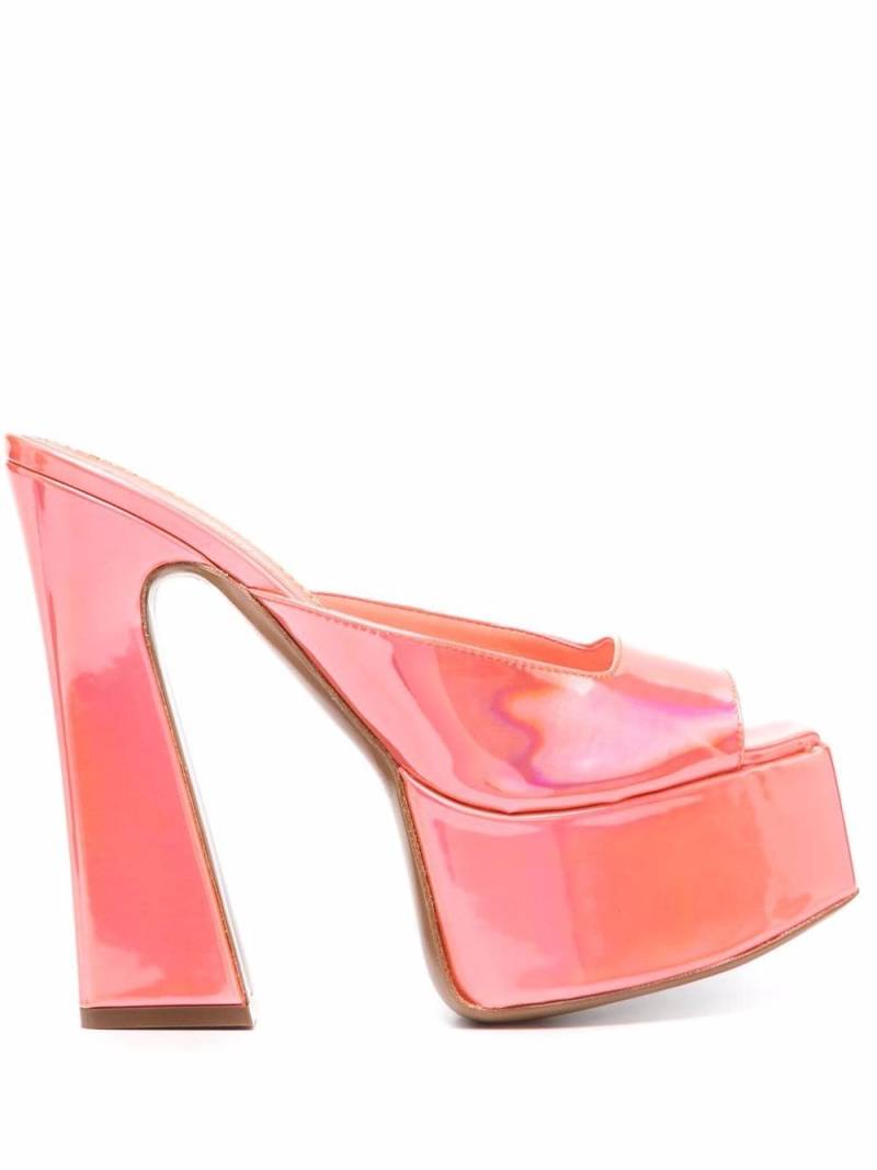 THE SADDLER open-toe platform leather sandals - Pink von THE SADDLER