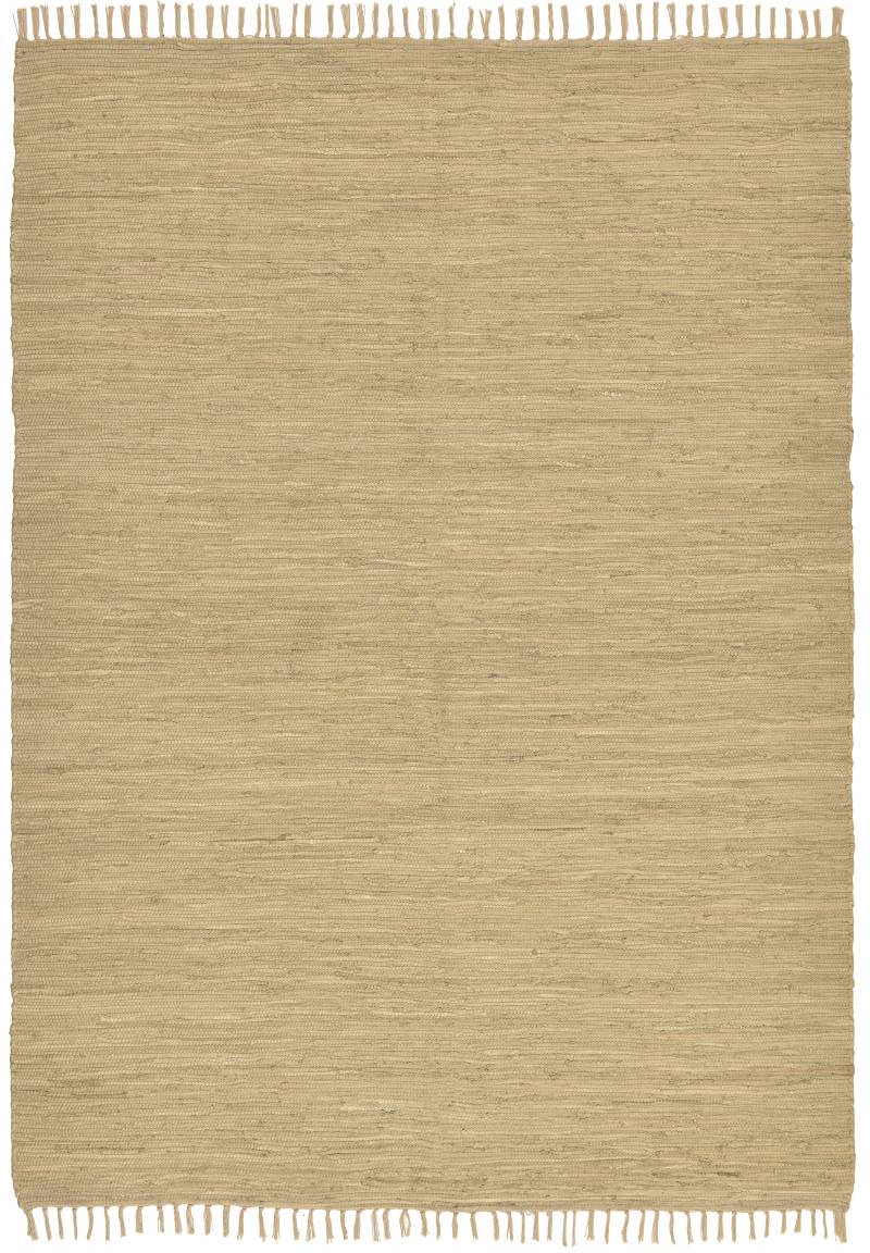 THEKO Teppich »Happy Cotton«, rechteckig, 5 mm Höhe, Handweb Teppich, Flachgewebe, reine Baumwolle, handgewebt, mit Fransen von THEKO