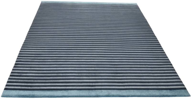 THEKO Teppich »Miami 3286«, rechteckig, Handweb Teppich, gestreift, handgewebt, aus Viskose & Wolle von THEKO