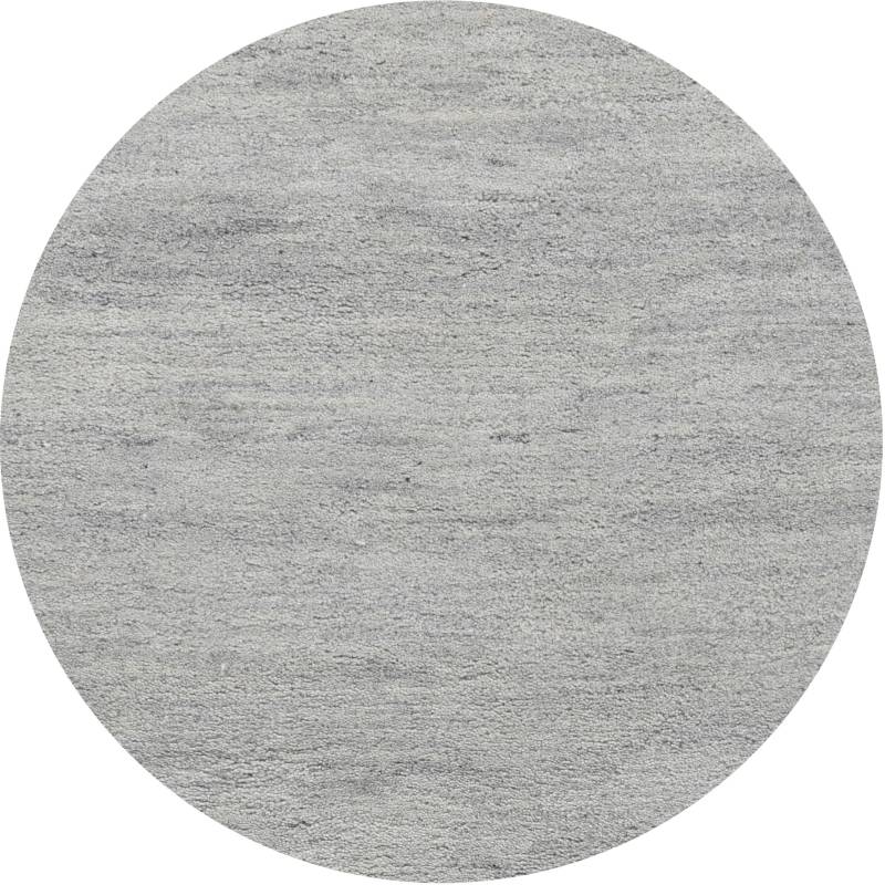 THEKO Wollteppich »Maloronga Uni«, rund, 24 mm Höhe, echter Berber Teppich, reine Wolle, handgeknüpft von THEKO