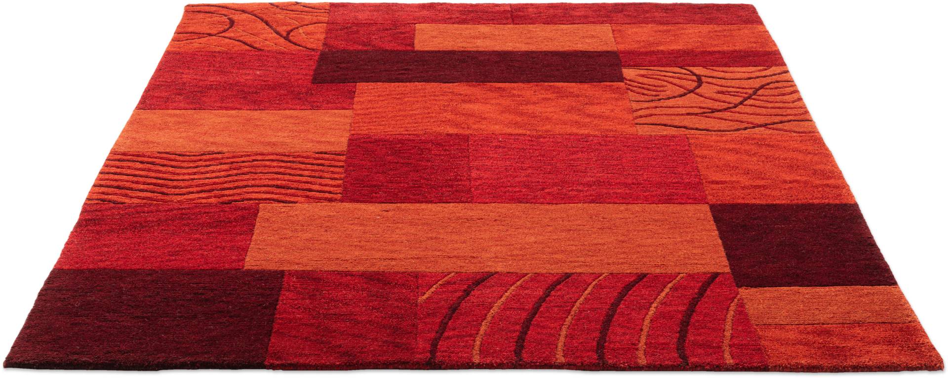 THEKO Wollteppich »Royal Domas 4028«, rechteckig, 14 mm Höhe, Kurzflor, reine Wolle, handgetuftet, modernes Patchwork Design THEKO Wollteppich »Royal Domas 4028«, rechteckig, 14 mm Höhe, Kurzflor, reine Wolle, handgetuftet, modernes Patchwork Design von THEKO