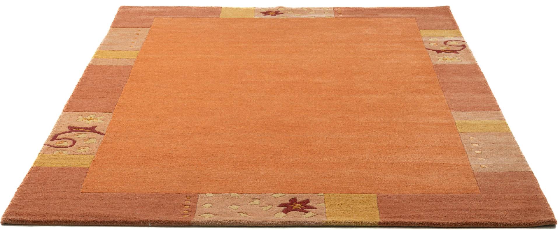 THEKO Wollteppich »Royal Ganges«, rechteckig, reine Wolle, mit Bordüre, ideal im Wohnzimmer & Schlafzimmer von THEKO