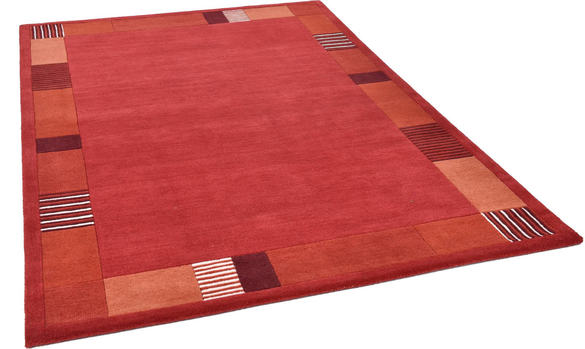 THEKO Wollteppich »Royal Nepali 3085«, rechteckig, 15 mm Höhe, reine Wolle, handgetuftet, Uni-Farben, mit Bordüre, modernes Design THEKO Wollteppich »Royal Nepali 3085«, rechteckig, 15 mm Höhe, reine Wolle, handgetuftet, Uni-Farben, mit Bordüre, modernes Design von THEKO